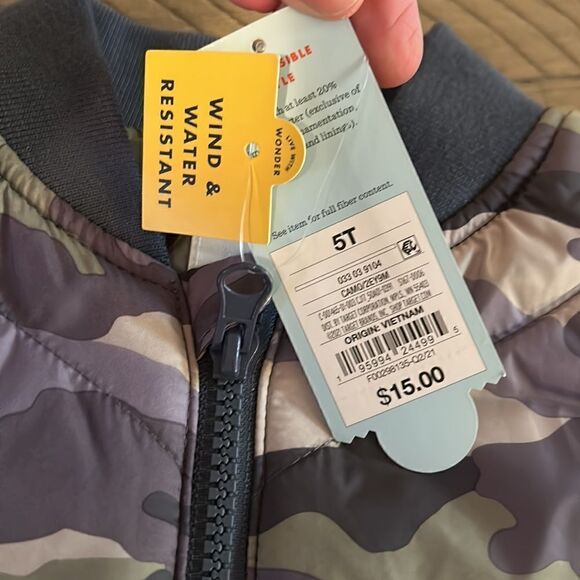 NWT Camo Kid 👦 👧 Water 💦 & Wind 💨 Resistant front pocket east zip up ⬆️ warm - Picture 11 of 17